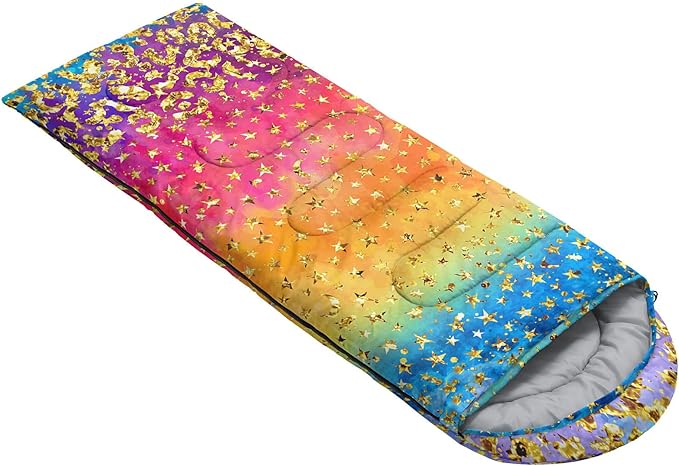 Kids Sleeping Bag for Boys Girls,Checkerboard Cat Print-Lightweight Warm Portable Outdoor Indoor-Waterproof Cold Weather Resistant Sleeping Bag for Camping Hiking