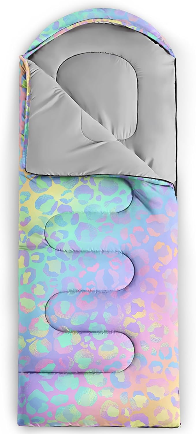 AILONEN Outer Space Astronaut Camping Sleeping Bags,Lightweight & Waterproof,3 Season Warm & Cool Weather,Cartoon Sleeping Bags for Kids,Boys Girls Travelling,Outdoors