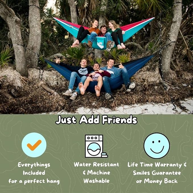Camping Hammocks | Single Double and Bunk Bed Backpacking Hammock | Featherlite Outdoorsman Survival | hammok hamick hamock | (Just Peachy, ThirdWheeler)