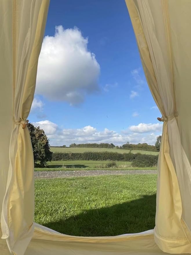 4 Season 9.85ft Tent,Ideal for Family Camping, Hiking,Canvas Tent with Aluminum Pole. Support Camouflage Fabric Customization