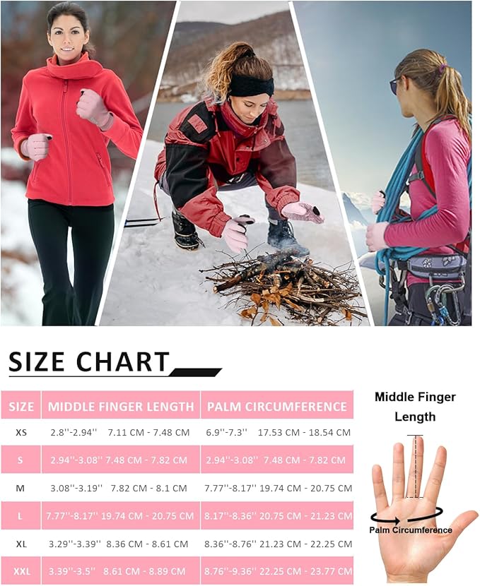 RIGWARL Gloves for Cool&Cold Weather Waterproof, Winter Gloves for Men Women Touch Screen