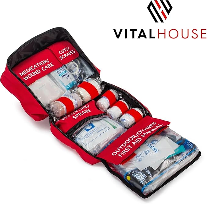 346 Piece First Aid Kit Survival - Professional Waterproof Trauma Medical Kit for Emergency, Ideal for Home, Office, Car, Travel, Outdoor, Camping, Hiking - Portable Emergency Supplies Bag