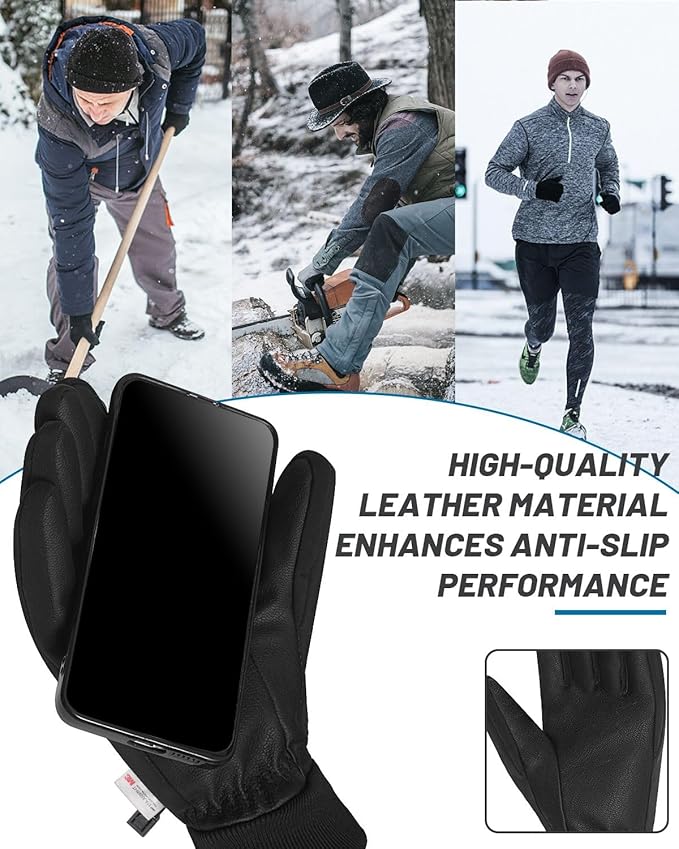 RIGWARL Gloves for Cool&Cold Weather Waterproof, Winter Gloves for Men Women Touch Screen