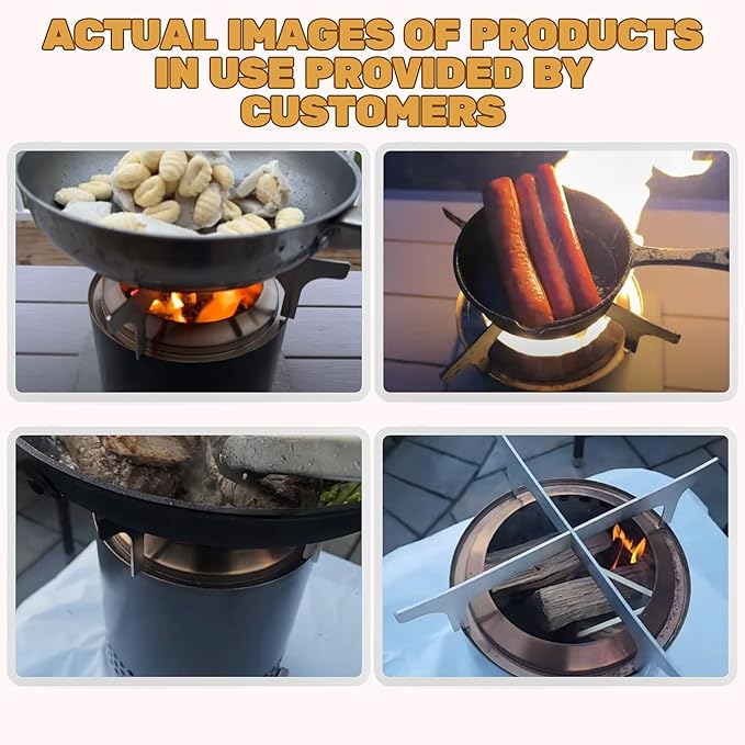 Fire Pit Cooktop Frame for Solo Stove Mesa, Mesa XL, and Solo Stove Accessories Convert Tabletop Fire Pit to Camping Stove. Compatible with All Pots Pans.Replacement for Titan, Campfire Cooking Ring