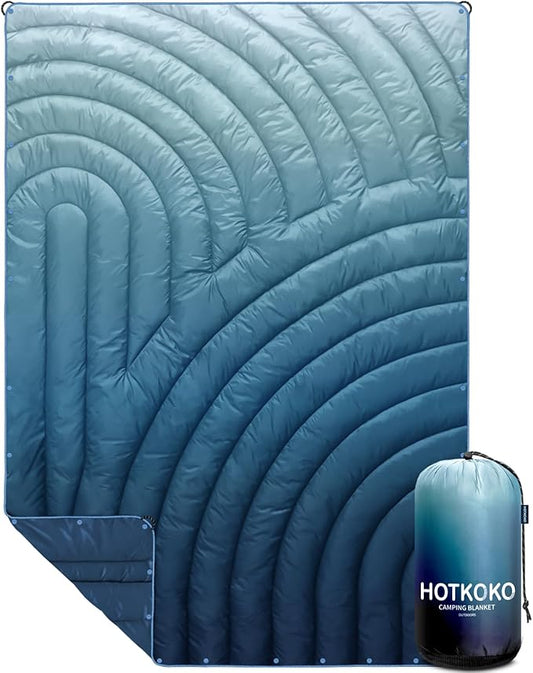 Camping Blanket,Puffy Blanket Lightweight Packable Camping Blanket Outdoor Blanket for Camping,Traveling, Stadium, Hiking, Picnics