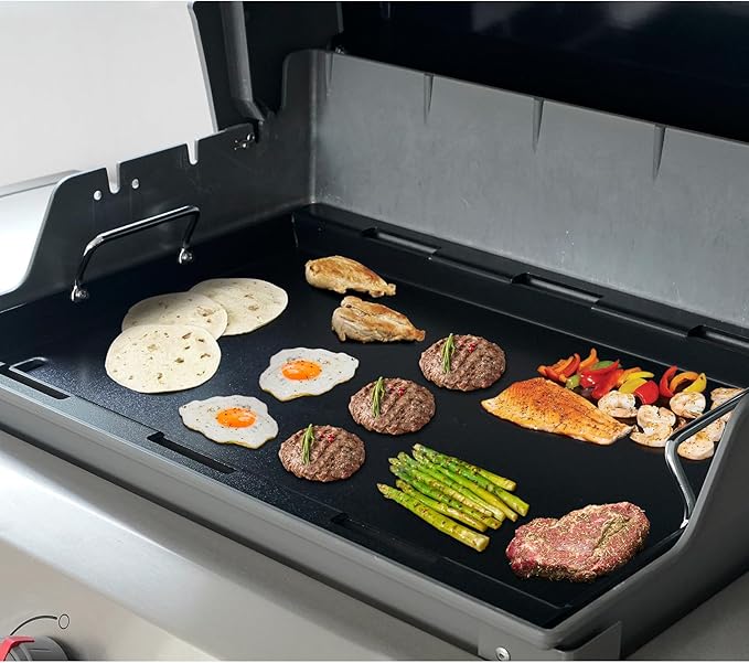 Stanbroil Full Size Griddle Insert for Weber Spirit 200 Series 2-Burner Gas Grills, Ceramic Coated Nonstick Flat Top Griddle for Weber Spirit I & II 200 Series Gas Grill, Black