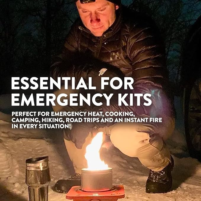 City Bonfires Portable Fire Pit - Mini Fire Pit, Table Top Firepit, No Wood, No Embers, 3-5 Hours of Burn Time - Food Safe for Smores - Lightweight, Emergency Heat, Camping Stove (5-Pack)