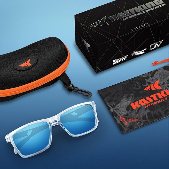 KastKing FlatRock Polarized Sport Sunglasses for Men and Women, Ideal for Driving Fishing Cycling Running, UV Protection