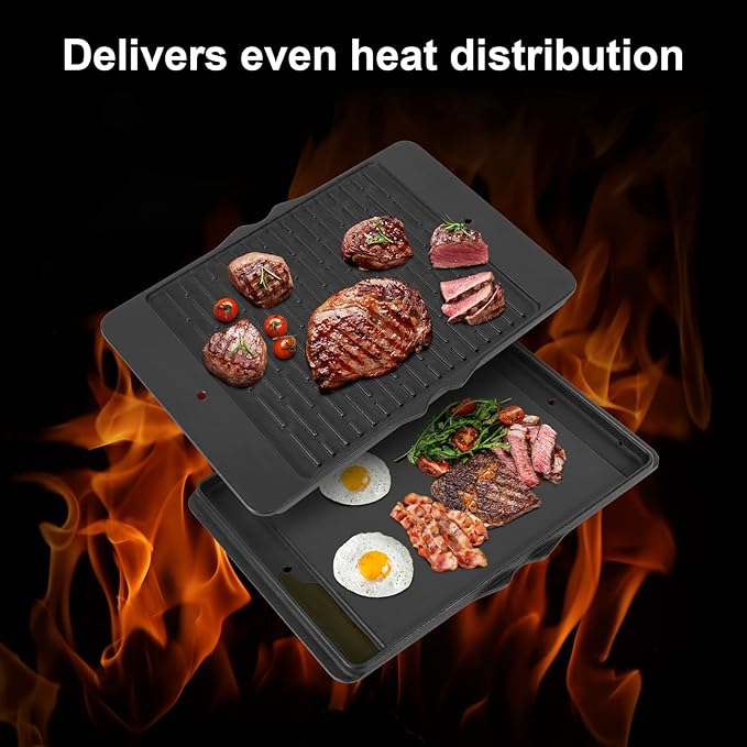 7598 Griddle for Weber Spirit 300 Spirit E-310 E-315 E-320 E-330 S-310 S-315 Spirit ii E310, Reversible Griddle for Weber Genesis Silver B/C Genesis Gold B/C,Genesis Platinum, Genesis1000-5000
