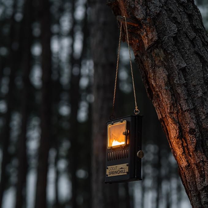 Camping Oil Lamp Portable Stove Hanging Kerosene Lantern for Outdoor Lighting Warming Black