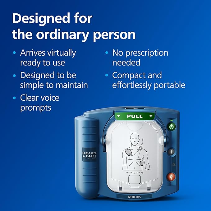 Philips HeartStart Home AED Defibrillator with Slim Carry Case, M5068A-C01