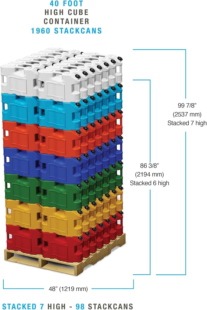 STACKCAN® 5 Gallon Stackable Emergency Water & Food Storage Container
