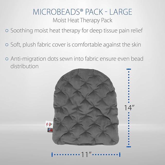 Core Products MicroBeads Moist Heat Therapy Microwave Pack - Large Heating Pad 11" X 14"