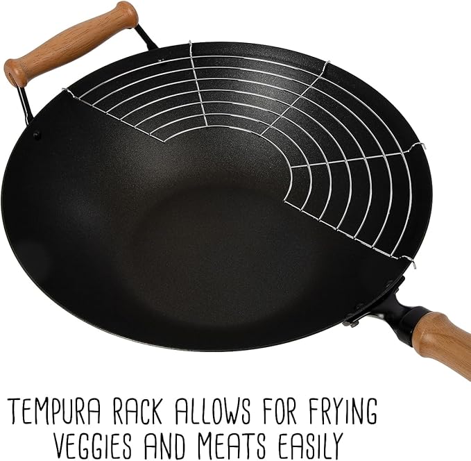 Joyce Chen 22-9938, Pro Chef 14 Inch 10 Piece Excalibur Non-Stick Wok Set