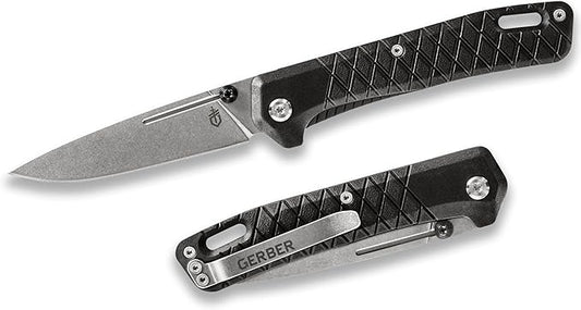 Gerber Gear Zilch Folding Pocket Knife, 3.1 Inch Plain Edge Blade, Black