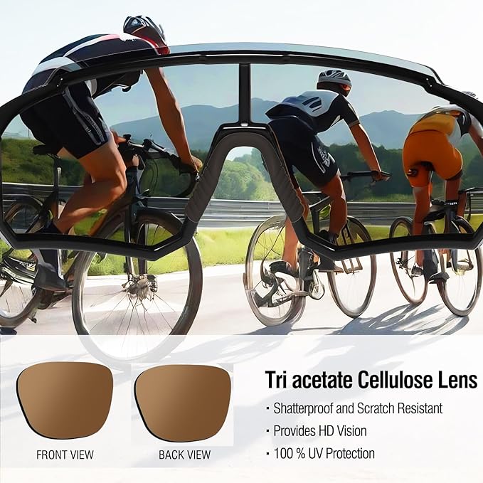 DUCO Polarized Sports Sunglasses for Men Women UV400 Protection Baseball Cycling Running Fishing Sunglasses DC0068