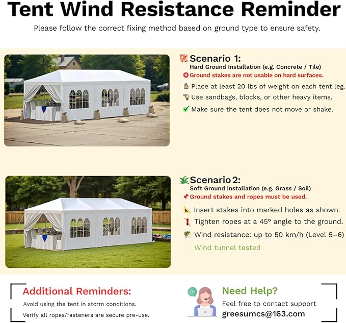 Greesum 10x30 Outdoor Canopy, Gazebo Shelter with 8 Side Removable Walls, Waterproof Shelter for Party Wedding BBQ Events, White