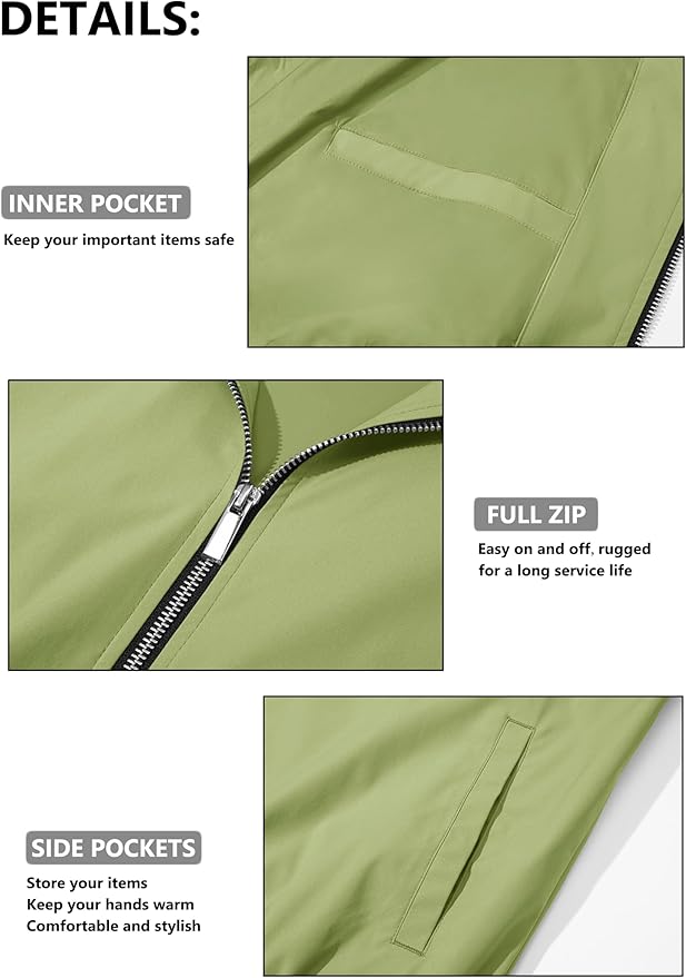 MAGCOMSEN Men's Bomber Jacket Lightweight Casual Zip Up Windbreaker Spring Fall Golf Coat with Pockets