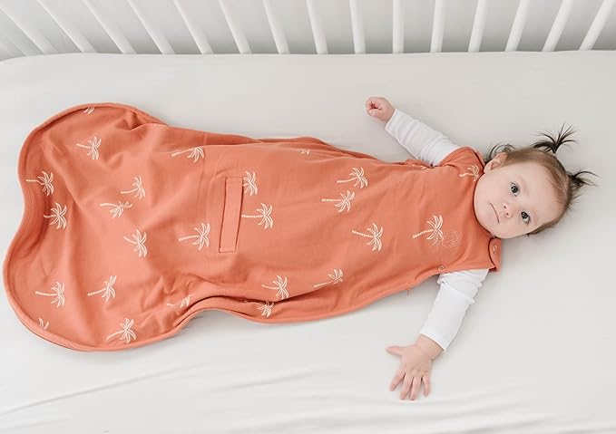 Woolino Ultimate Baby Sleep Sack - 4 Season - Merino Wool and Organic Cotton - Two-Way Zipper Adjustable Universal Size Sleep Sack for Baby (2-24 Months) - Palms