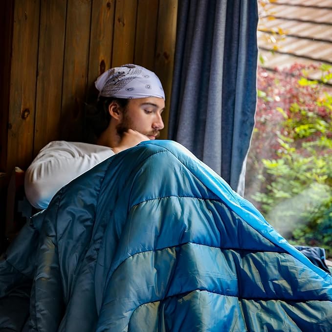 Camping Blanket,Puffy Blanket Lightweight Packable Camping Blanket Outdoor Blanket for Camping,Traveling, Stadium, Hiking, Picnics