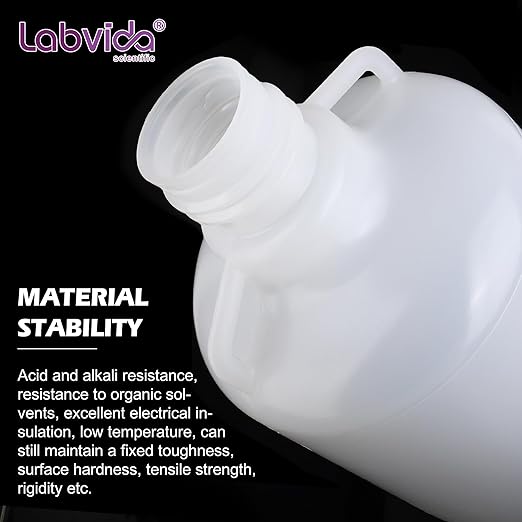 25L (6.6 Gallon) Round Carboys with Spigot, Lifting Handle, Autoclavable PP Material, Heavy Duty Can for Liquid Storage, LVAA004