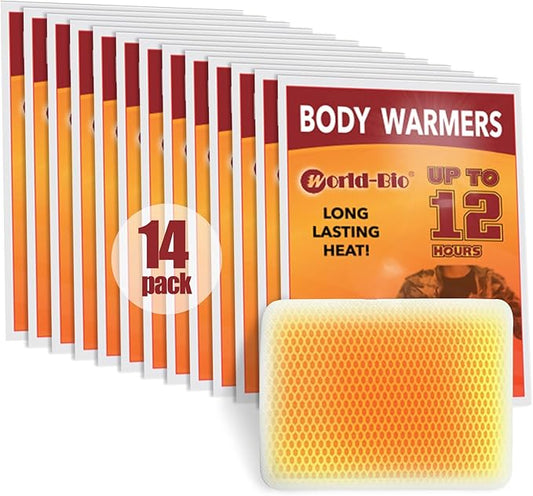 MR.ICE 7/14/20/40 Packs Body Warmers Large Pads for Women Men Kids, with Adhesive Backing Gives 12 Hours Warm (5.1" x 3.7"), Big Heat Sticker for Camping Hiking