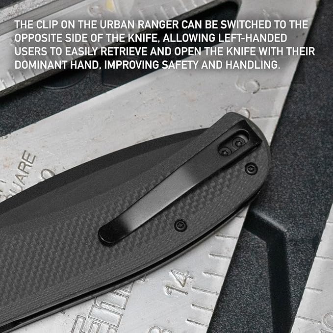 704 Gear Urban Ranger Lite EDC Folding Pocket Knife | Compact 2.91" Blade, D2 Steel, G10 Handle, Reversible Pocket Clip | Olive Drab Green