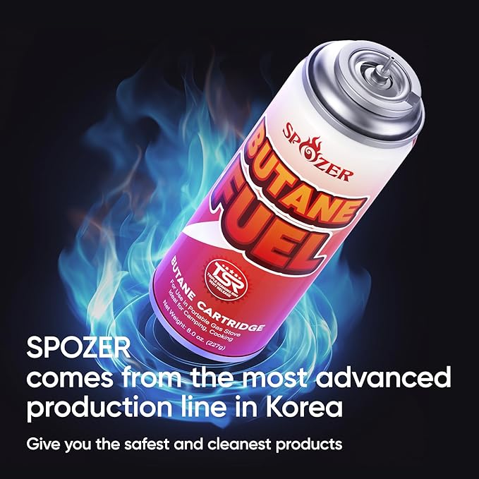 8oz Butane Canister, 227g Butane Gas For Camping Stoves And Torch Heads