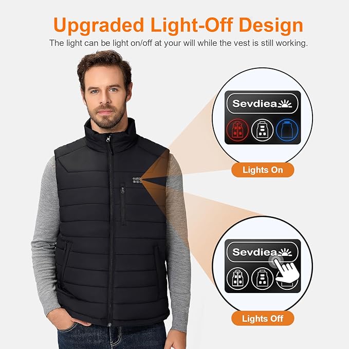 Men’s Heated Vest with Battery Pack Included 16000mAh 7.4V, Warming Heated Vest for Men Hunting, Electric Heating Vest