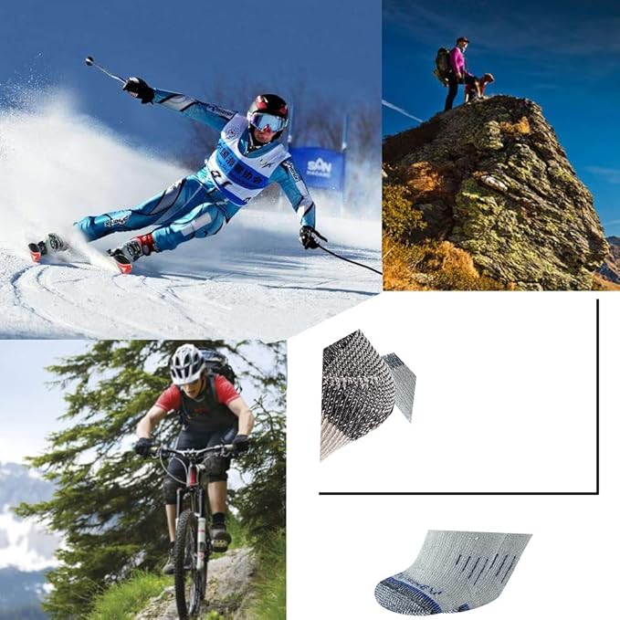 Merino Wool Men Crew Socks Warm Socks Athletic Socks for Men, Suitable for Hiking,Trekking,Camping …