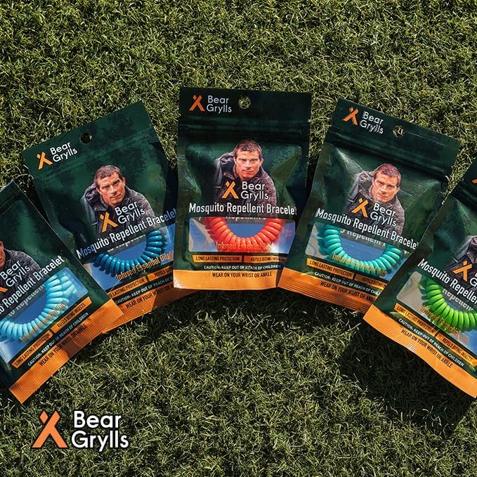 Mosquito Repellent Bracelets – Natural Essential Oils | Family Pack | Child‑Friendly | Non‑Toxic | Reusable Outdoor Wristbands | Individually Wrapped
