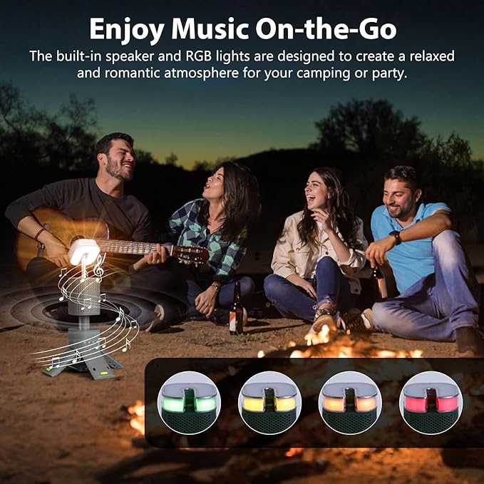 Yoobao Camping Lantern Rechargeable, 14000mAh Battery Operated, Outdoor Telescopic Camping Tent Lights, 5 Light Modes, Magnetic Base, LED Flashlight Camping Essentials for Camping, Hiking, Emergency