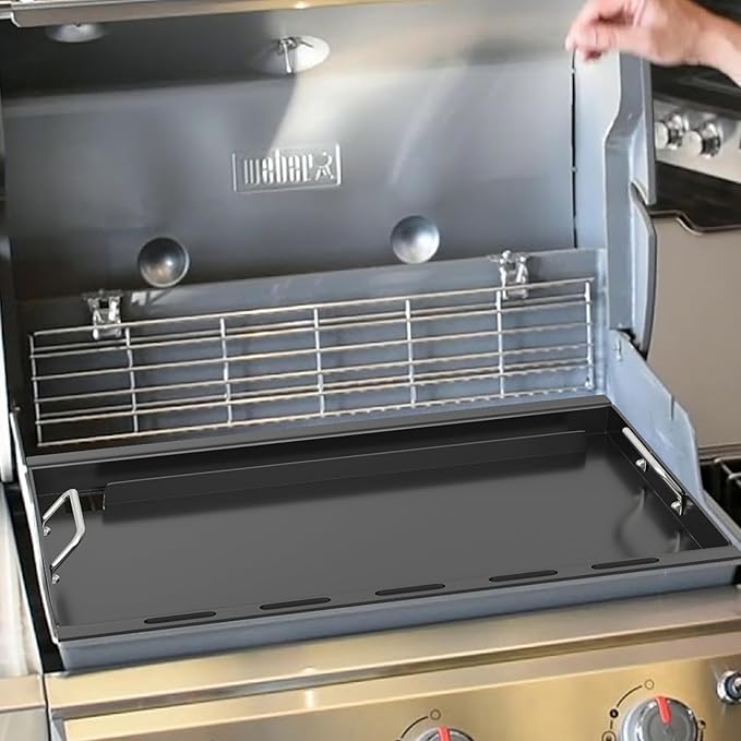6788 Full-Size Griddle Inserts for Weber GS4 Genesis II 300 & Genesis II LX 300 SER Flat Top Grill Griddle with Handles for Weber Genesis II E310 E330 S315 EX315 SX335 EX335 Series Gas Grills