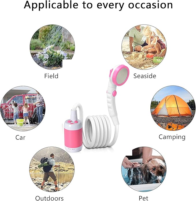 Iron Hammer Camp Shower Portable Shower Camping Shower Outdoor Camp Shower Head for Camping