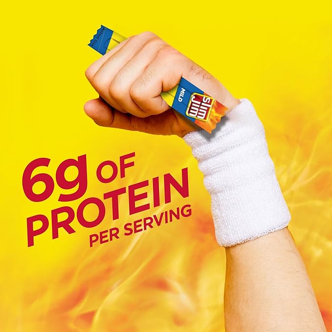 Slim Jim Smoked Meat Sticks, Mild Flavor, 6g Protein Per Serving, Snack Size, Lunchbox Snack, 0.28 oz. (100 Count)