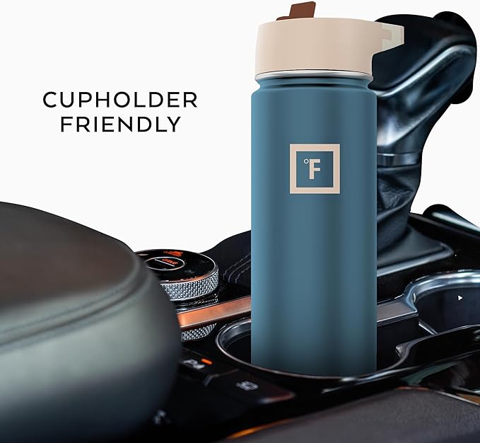IRON °FLASK Camping & Hiking Hydration Flask with Straw Lid & Boot - Stainless Steel, Double Walled & Vacuum Insulated Water Bottle - Leak Proof & BPA Free (Desert Oasis, Straw - 22 oz)