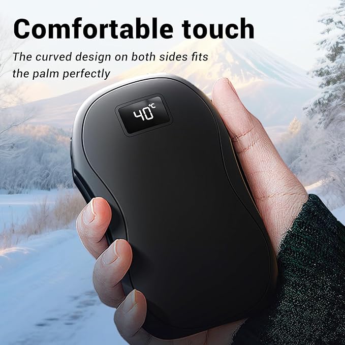 2-Pack Magnetic Rechargeable Hand Warmers,6000 mAh,Mobile Power Supply, LED Display, Three-Speed Adjustment,Outdoor/Indoor/Hunting/Camping