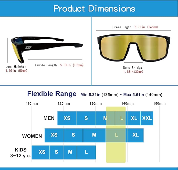 Outdoor Sports Polarized wrap around Cycling Sunglasses for Men & Women TR90 Frame UV Protection for fishing