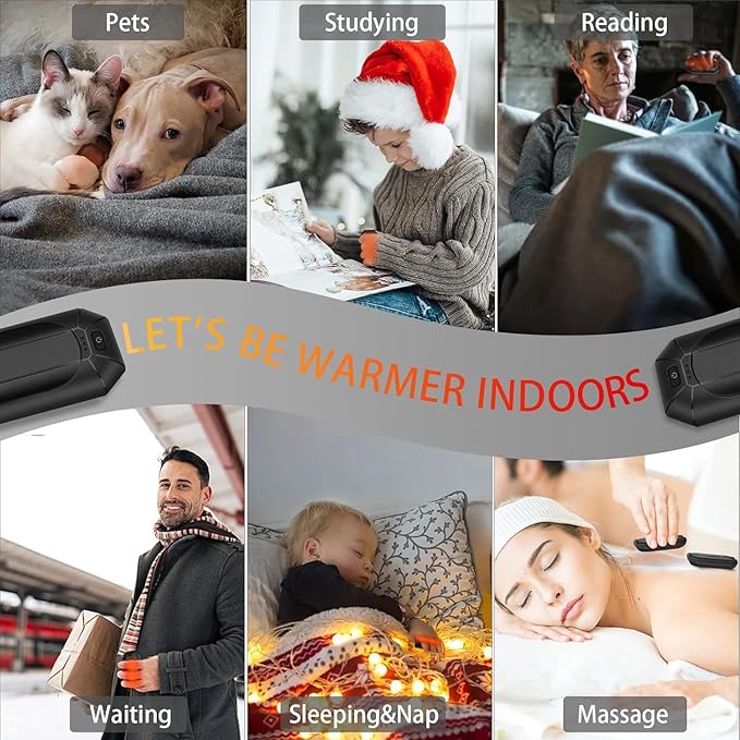 2 Pack AI Hand Warmer Rechargeable, Portable Electric Hand Warmers Reusable, USB Handwarmers, Outdoor/Indoor/Work/Studying/Camping/Hunting/Golf/Pain Relief/Game/Warm Gifts for Men Women Kids