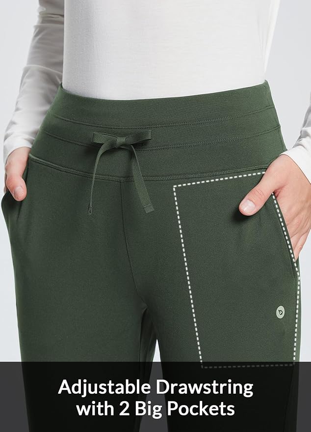 baleaf Women's Fleece Lined Pants Water-Resistant Sweatpants Winter Thermal Ski Hiking Running Joggers