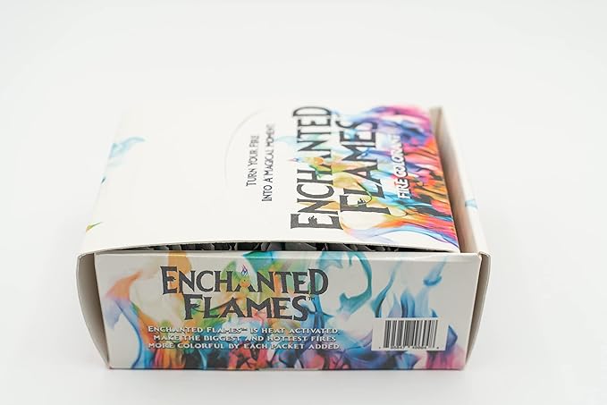 Enchanted Flames Pack of 25 Fire Changing Color Packets for Campfires, Fire Pits, and Outdoor Wood Fireplaces, Longer Lasting Burn Time, Safe and Non-Toxic