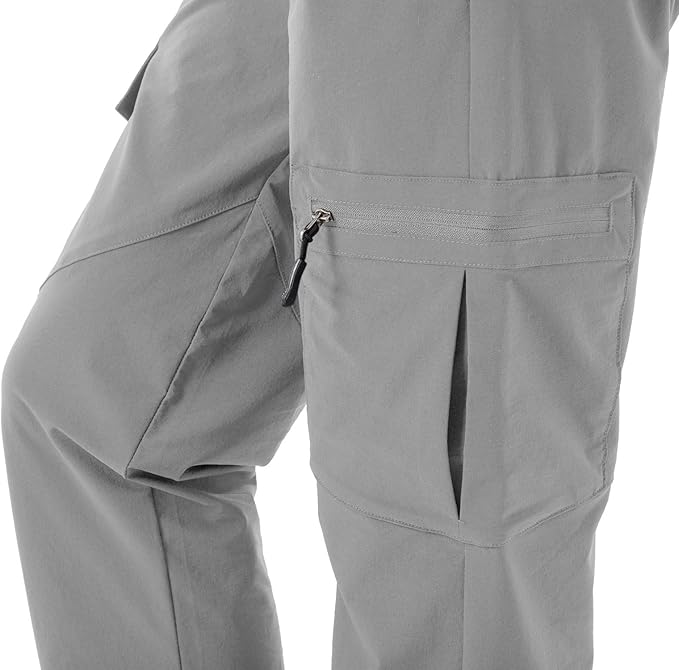 Rdruko Women's Hiking Cargo Pants Water-Resistant Quick Dry UPF 50+ Travel Camping Work Pants Zipper Pockets