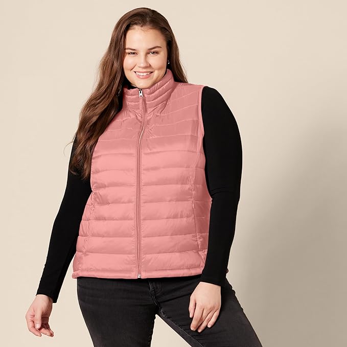 Amazon Essentials Women's Lightweight Water-Resistant Packable Puffer Vest