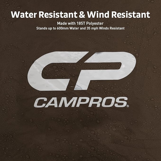 CAMPROS CP Tents for Camping 4 Person Tent Waterproof Windproof Double Layer Camping Tent, Easy Setup Dome Tent with Large Mesh Windows & Wider Door for Outdoor Camping & Hiking