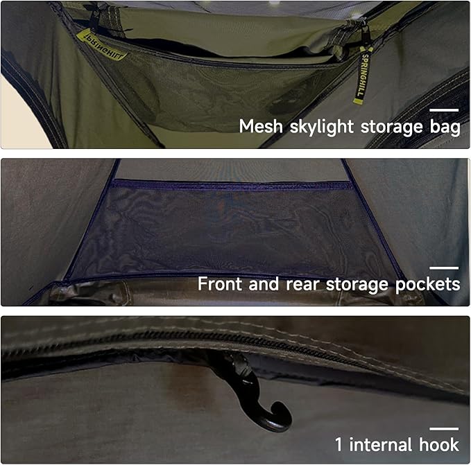Penglai 1 Person Backpacking Tent - Portable Lightweight Camping Tent 210G TC Cotton, Compact for Traveling & Hiking