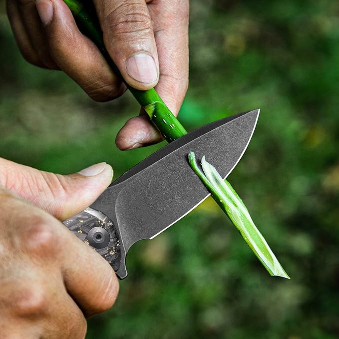 CIVIVI Folding Pocket Knife- Praxis Flipper Liner Lock Knife, 3.75" Black Stonewashed Blade, Reversible Clip for EDC Outdoor Use C803J