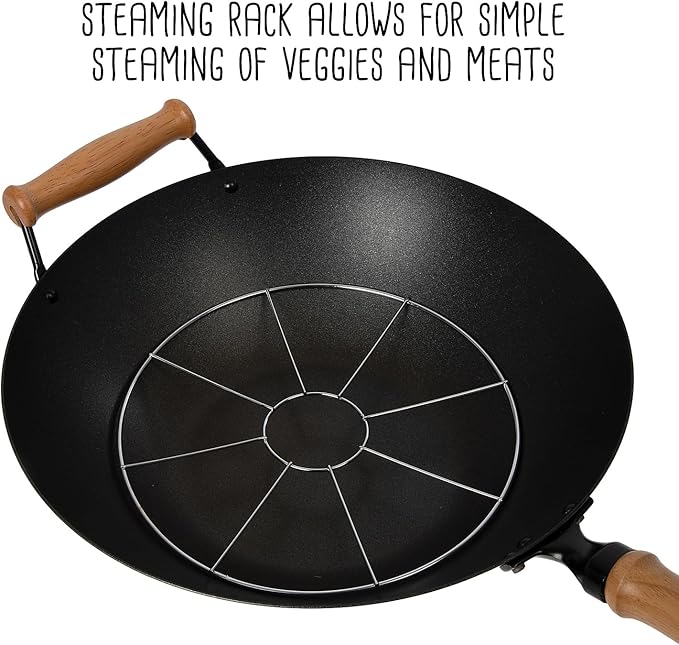 Joyce Chen 22-9938, Pro Chef 14 Inch 10 Piece Excalibur Non-Stick Wok Set