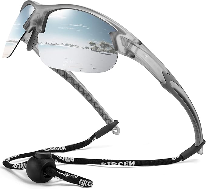 BIRCEN Polarized Sport Sunglasses for Men: UV Protection Fishing Shades for Golf Baseball Driving Motorcycle BC3065