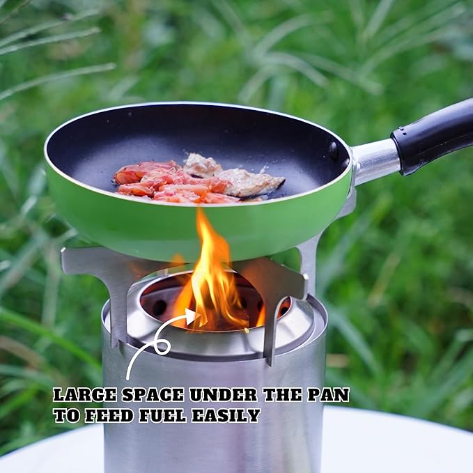 Fire Pit Cooktop Frame for Solo Stove Mesa, Mesa XL, and Solo Stove Accessories Convert Tabletop Fire Pit to Camping Stove. Compatible with All Pots Pans.Replacement for Titan, Campfire Cooking Ring