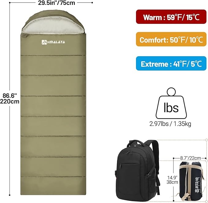 Backpacking Sleeping Bags for Adults, Unzip to Blanket, Waterproof, Lightweight, Camping, Portable Sleeping Bags Outdoor Travel Hiking